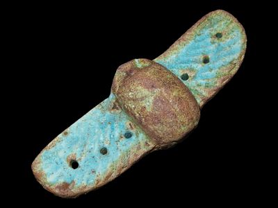 3 5/8" Winged Scarbe Ushabti/Shabti. New Kingdom. C 664 - 332 BCE