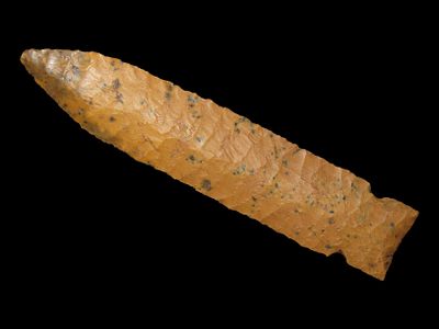 3"7/8 Lancolite Paleo Notch, Found in Western States