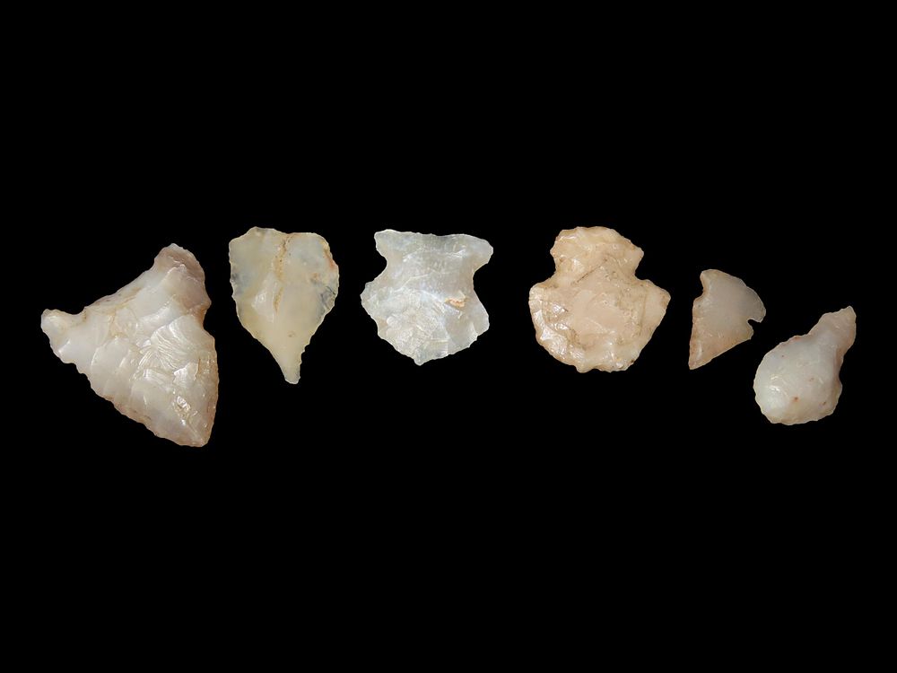 Lot of 6 Agate Arrowheads, Western States