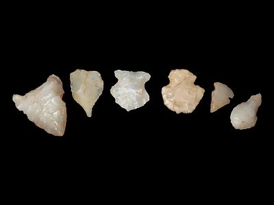 Lot of 6 Agate Arrowheads, Western States
