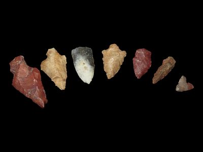 Lot of Miscellaneous Arrowheads, Western States