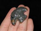 1 1/8" x 1 1/2" x 5'16" Scraper - Snyder. Dark Gray with Orange Spots. North Central IllinoisImage - 1