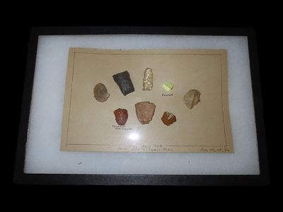 12" x 8" Ricker Frame of Artifacts From Dry Lake Bed Near San Antonio Peak Aug,13th, 28th