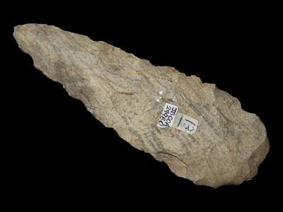 5 13/16" x 2 1/16" Archaic Saw, Found in Jersey Co. Illinois by Chris Wollsey on the Moran Farm 