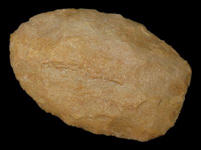 4" x 2 5/8" Cache Blade, Motley / Leithoff COA, Central Wisconsin, Made of Hixton Quartz, Light 