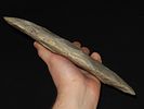 10 5/16" x 4 7/8" Spade, Made of Mill Creek Chert, Keele COA, Ex. Chester Wright CollectionImage - 2