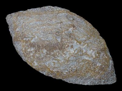 3 7/8" x 2 1/8" Early Knife-Oval Form, Dickey COA, Found in Brown County, Illinois, by Andy 