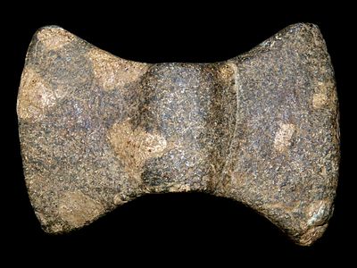 3 15/16" x 2 3/4" Wisconsin Wing Bannerstone Pre Form, Motley / Leithoff COA, Found in VanBuren 