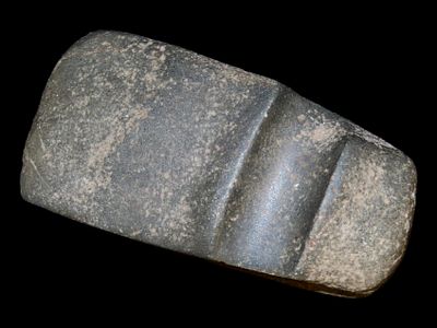4 5/8" x 2 1/4" Keokuk 1/2 Grooved Axe, Found by Josh Walker 3 Miles South of Lomax Illinois in 
