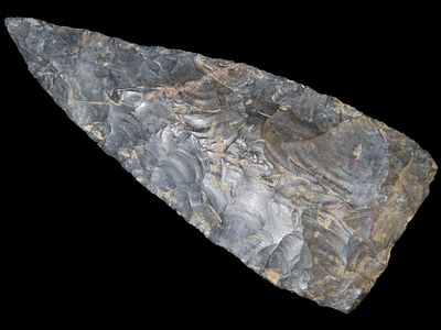 4 1/4" x 1 3/4" Early Stanfield Knife, Dickey COA, Found in Perry County, Ohio, Made of 