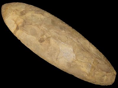 15 7/16" x 4 7/8" Mill Creek Chert Spade, Motley / Leithoff COA, Found in St. Clair County 