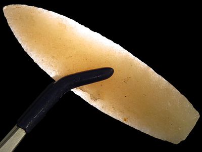 3 1/6" x 7/8" Highly Translucent Agate Basin, Dickey COA, Found in Southeast Wisconcin, Ex. Sam 