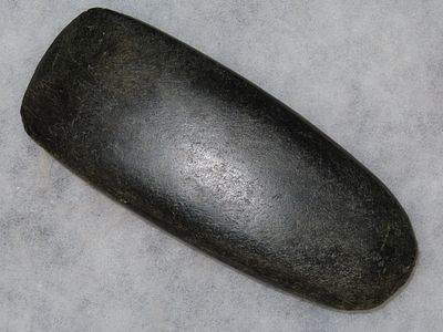 7 3/14" Hardstone Gouge, Great Form and Polish Overall, Found Near Granite City in Madison Co. 