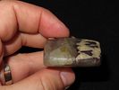 1 3/4" x 1 1/2" Colorful Fluorspar Bannerstone. Preble Co. Ohio. Ex Max Schumm, Ex Norm Dunn. Image - 7