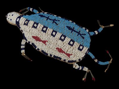7 1/4" x 3 1/8" Beaded Animal Fetish Doll