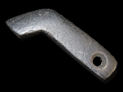 2 1/4" x 1" Effigy Claw Pendant, Canal Coal, Motley / Leithoff COA, Recovered in the 1950s in 