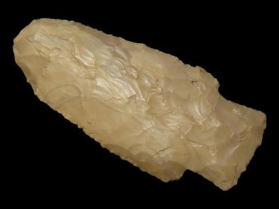 2 3/4” Hardin Blunt, Colorful Striped Chert, Missouri, Ex. Nick Gatses