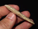 2 7/16” x 13/16” Hell Gap, Cream Color Banded River Cobble Chert, Osage Co., Oklahoma, Partain COAImage - 2