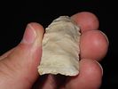 2 7/16” x 13/16” Hell Gap, Cream Color Banded River Cobble Chert, Osage Co., Oklahoma, Partain COAImage - 3