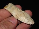 2 7/16” x 13/16” Hell Gap, Cream Color Banded River Cobble Chert, Osage Co., Oklahoma, Partain COAImage - 7