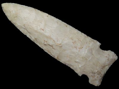 4 1/4” x 1 5/16” Graham Cave, Burlington Chert, Lincoln Hills, Missouri, Stermer COA