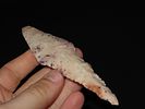 5 13/16” x 1 7/16” Harahey Knife, Burlington Chert, Illinois, Dickey COA, Motley / Leithoff COAImage - 9