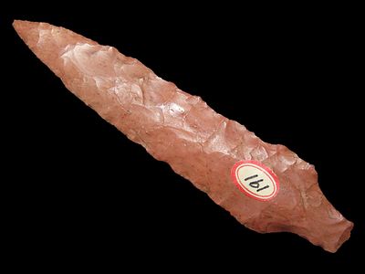 4 1/8” x 15/16” Kramer, Robbins Adena, White Ft. Payne Chert, Shelby, Tennessee, Dickey COA