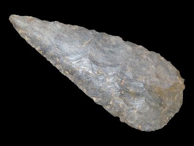 4 9/16” x 1 3/4” Cobbs Triangle, Coshocton Chert, Ohio, Dickey COA