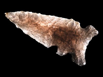 2 1/8” x 15/16” Northern Side Notched, Obsidian, Warner Valley, Oregon, Dickey COA