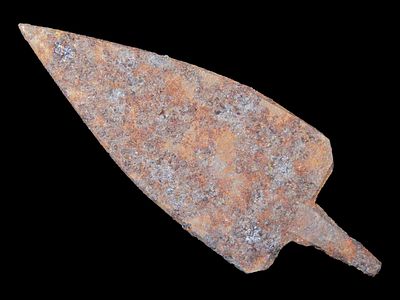 2 1/4” x 13/16” Historic Hoop Iron Point, Steel, Colorado, Motley & Leithoff COA