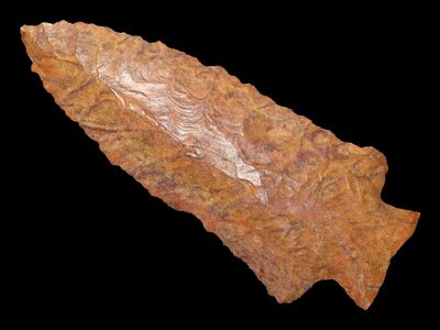 2 3/4” x 1 1/8” Fractured Base Decatur, River Stained Coastal Chert, Mississippi, Motley & 