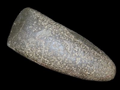 4 1/8” Woodland Celt, Knox County, Ohio, Dark Color Slate