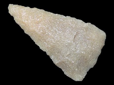 1 1/4” Hixton Quartz Semi-Translucent Madison/Un Notched Cahokia, Found in St. Clair Co., Illinois