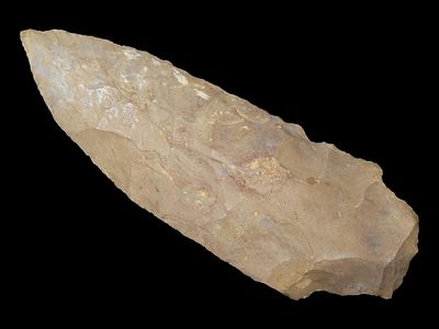 4” Stemmed Knife, Wayne Co., Tennessee, Ex. Jim Lee Collection, Sold by Jerry Dickey, Comes 