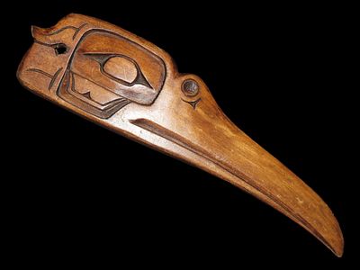7” Hummingbird Letter Opener, Carved by Famous Carver Artie George, Northwest Coast Artist from 
