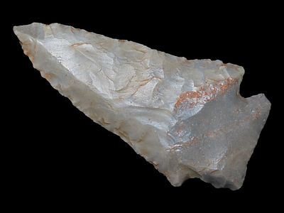 2 3/4” Pinetree Point, Early Archaic, 8000-6500 BC, Hornstone, Warren Co., Kentucky
