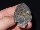 2 3/8” Corner Notched Late Archaic Stemmed Point, 4500-2500 BC, Reddish-Gray Dover Chert, Found Image - 4