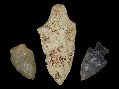 Group of 3 Arrowheads, Woodland & Archaic