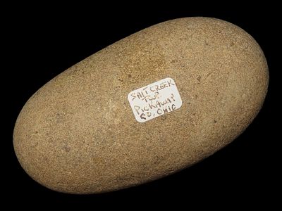 4 1/2” Grinding/Pounding Stone, Salt Creek, Pickaway Co. Ohio