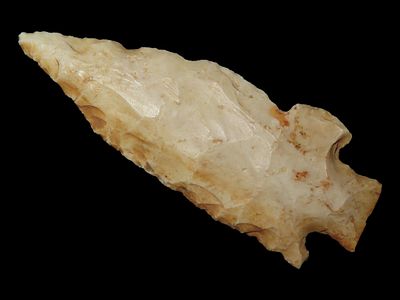 3 5/8” Etley Point, Creek Stained Chert, Ex. Steve McCabe Collection, Late Archaic/Early 