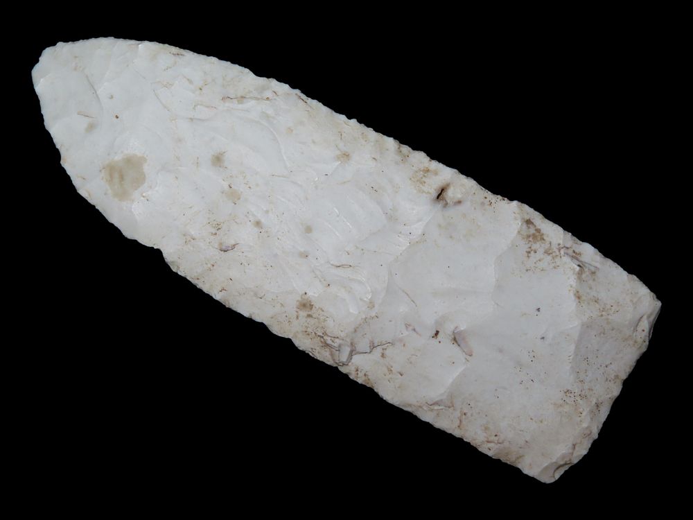 5 1/2” x 2” Stanfield Knife, White Burlington, Warsaw, Hancock Co., Illinois, American 