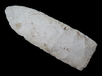 5 1/2” x 2” Stanfield Knife, White Burlington, Warsaw, Hancock Co., Illinois, American 