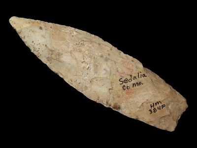 4 1/8” x 1 1/4” Sedalia, Burlington, Sedalia, Missouri, Ex. James Dethrow Collection