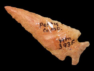 2” x 3/4” Sorter’s Bluff, Pettis Co., Missouri, Ex. James Dethrow Collection