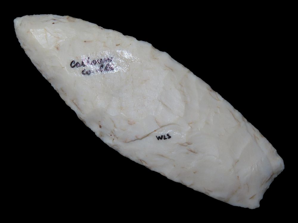 3 3/8” x 7/8”, Agate Basin, Calhoun Co., Illinois, Ex. Herbert Mangold