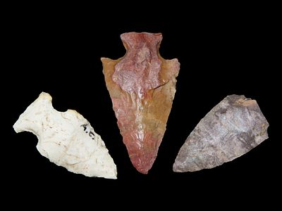 Group of 3 Arrowheads, Woodland & Archaic