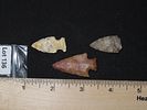 Group of 3 Arrowheads, Woodland & Archaic, Ex. Herbert MangoldImage - 1