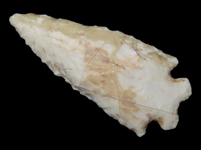 2 3/8” x 1” Corner Notch, Concave Base