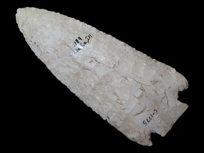 4 1/4” x 1 13/16” Pulaski, Burlington Chert, Pike Co., Illinois, Ex. Glen Leasman Collection 