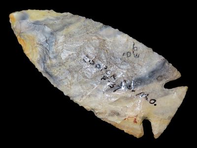 3” x 1 3/8” Corner Notch, Made of Mozarkite, Cooper Co., Missouri